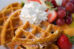 Waffles-and-Fruit,-Sunny-Point-Cafe,-West-Asheville,-NC